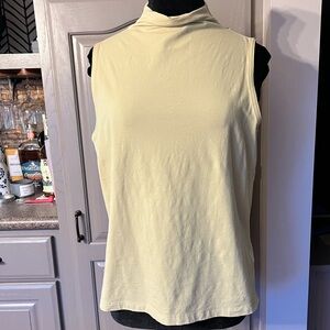 Athelta "Outbound" Pale Green Sleeveless Mock Turtleneck Tank